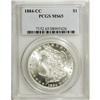 Image 1 : 1884-CC S$1 MS65 PCGS. This is an impressively struck