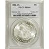 Image 1 : 1884-CC S$1 MS66 PCGS. Intense luster radiates from un