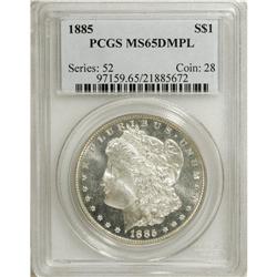 1885 S$1 MS65 Deep Mirror Prooflike PCGS. The 1885 is