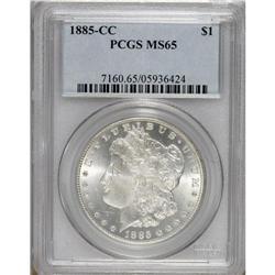 1885-CC S$1 MS65 PCGS. A premium and appealing Gem, wi