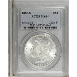 1887-S $1 MS64 PCGS. Both sides are awash in pleasing