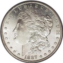 1887-S S$1 MS65 Deep Mirror Prooflike PCGS. Ex: Jack L