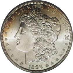 1888 S$1 MS67 PCGS. An exceptional 1888 Morgan that di