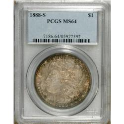1888-S S$1 MS64 PCGS. Well struck and lustrous, one of