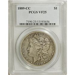 1889-CC S$1 VF25 PCGS. David Bowers (2006) notes that