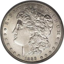 1889-CC S$1 AU55 PCGS. Three obverse dies are known to