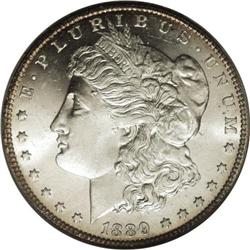 1889-O S$1 MS64 Deep Prooflike NGC. Original golden-ta