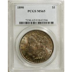 1890 S$1 MS65 PCGS. Both sides of this satiny Gem have