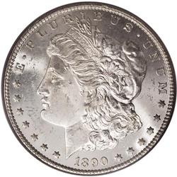 1890-CC S$1 Tail Bar MS63 PCGS. Ex: Carson City Collec