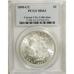 1890-CC S$1 MS63 PCGS. Ex: Carson City Collection. Thi
