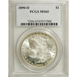1890-O S$1 MS65 PCGS. The 1890-O is common in lower Mi