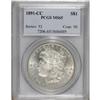 Image 3 : 1891-CC S$1 MS65 PCGS. A brilliant Gem specimen, this