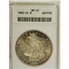 1892-CC S$1 MS61 ANACS. Whispers of golden-orange, vio
