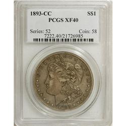 1893-CC S$1 XF40 PCGS. This important issue had a mint