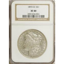 1893-CC S$1 XF40 NGC. A key Carson City date, the 1893