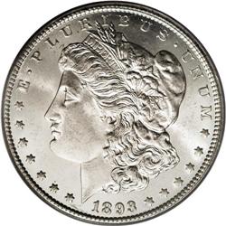 1893-CC S$1 MS64 PCGS. The 1893-CC Morgan dollar is a