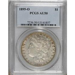 1895-O S$1 AU50 PCGS. The smooth surfaces of this AU e