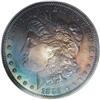 Image 1 : 1881 S$1 PR64 PCGS. A gorgeous melange of cobalt-blue,