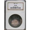 Image 3 : 1887 S$1 PR66 NGC. Generous dollops of iridescent aqua