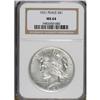 Image 1 : 1921 S$1 MS64 NGC. This untoned and satiny Choice Peac