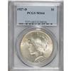 Image 1 : 1927-D S$1 MS64 PCGS. Creamy luster inhabits the smoot