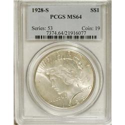1928-S S$1 MS64 PCGS. VAM-3. A Top 50 Variety. IN GOD