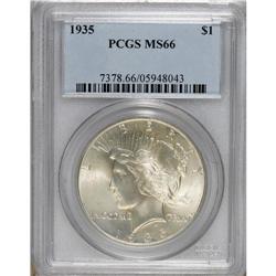 1935 S$1 MS66 PCGS. A pleasing Premium Gem representat