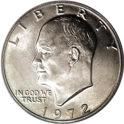 1972 $1 Type Two MS65 PCGS. An even veil of pale golde