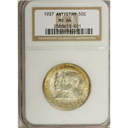 1937 50C Antietam MS66 NGC. A bright satiny sheen illu