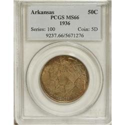 1936 50C Arkansas MS66 PCGS. Both sides of this fully