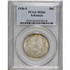 Image 1 : 1936-S 50C Arkansas MS66 PCGS. Silver-gray and mauve p