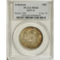 1937-S 50C Arkansas MS66 PCGS. A beautiful Premium Gem