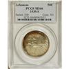 Image 1 : 1939-S 50C Arkansas MS66 PCGS. A thin obverse crescent