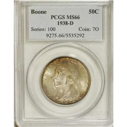 1938-D 50C Boone MS66 PCGS. This "alternate" 1938-D ha