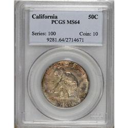 1925-S 50C California MS64 PCGS. This highly lustrous