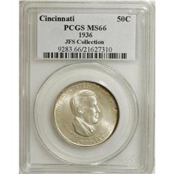 1936 50C Cincinnati MS66 PCGS. Ex: JFS Collection. Ros