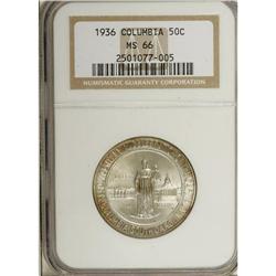 1936 50C Columbia MS66 NGC. The obverse appears tab-to