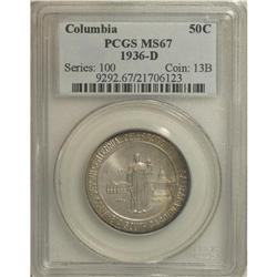 1936-D 50C Columbia MS67 PCGS. Columbia, South Carolin