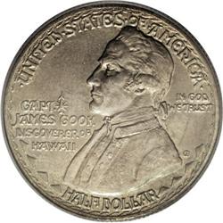 1928 50C Hawaiian MS63 PCGS. This softly lustrous and