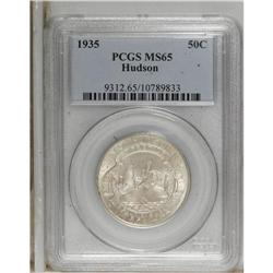 1935 50C Hudson MS65 PCGS. Pale caramel-gold and lime