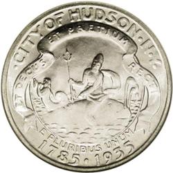 1935 50C Hudson MS66 NGC. The Hudson is a scarce comme