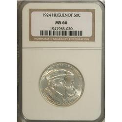 1924 50C Huguenot MS66 NGC. A brilliant and highly lus
