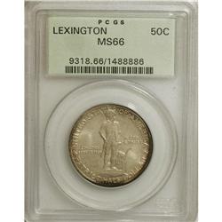 1925 50C Lexington MS66 PCGS. Both sides of this piece