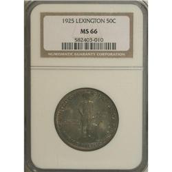 1925 50C Lexington MS66 NGC. Honey-gold, powder-blue,