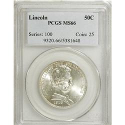 1918 50C Lincoln MS66 PCGS. Light swirls of honey-gold