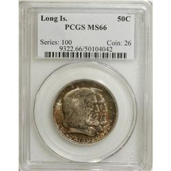1936 50C Long Island MS66 PCGS. The obverse offers iri