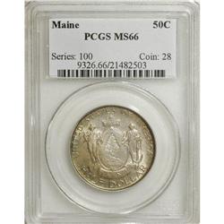 1920 50C Maine MS66 PCGS. The obverse of this frosty P