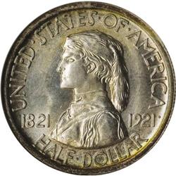 1921 50C Missouri MS65 ANACS. Well struck overall with