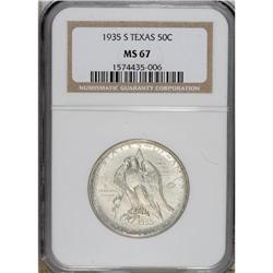 1935-S 50C Texas MS67 NGC. A sharply struck representa