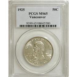 1925 50C Vancouver MS65 PCGS. A beautiful Gem whose li